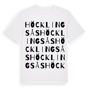 Höcklingsås ordlek t-shirt – ekologisk bomull t-shirt från Pinshirt