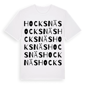 Hocksnäs ordlek t-shirt – ekologisk bomull t-shirt från Pinshirt