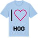 Blue Soul t-shirt med Jag älskar Hog t-shirt stort tryck