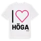 White t-shirt med Jag älskar Höga t-shirt stort tryck
