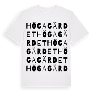 Högagärdet ordlek t-shirt – ekologisk bomull t-shirt från Pinshirt