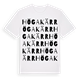 White t-shirt med Högakärr ordlek t-shirt