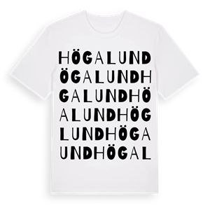 Högalund ordlek t-shirt – ekologisk bomull t-shirt från Pinshirt