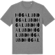 Mid Heather Gray t-shirt med Högalund ordlek t-shirt