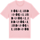 Pink Cotton t-shirt med Högalunda ordlek t-shirt