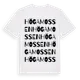 White t-shirt med Högamossen ordlek t-shirt