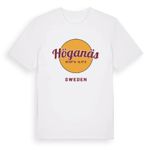 Höganäs cirkel t-shirt – ekologisk bomull t-shirt från Pinshirt