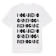 White t-shirt med Hogane ordlek t-shirt