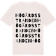 Vintage White t-shirt med Högärdsstranden ordlek t-shirt
