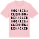 Pink Cotton t-shirt med Högarebacken ordlek t-shirt
