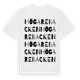White t-shirt med Högarebacken ordlek t-shirt