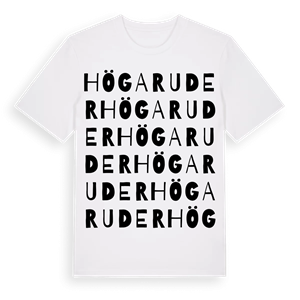 Högaruder ordlek t-shirt – ekologisk bomull t-shirt från Pinshirt
