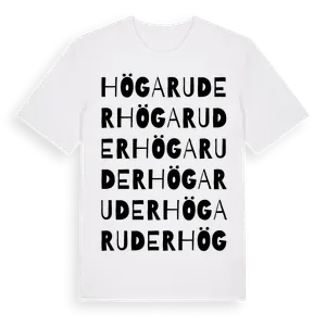 Högaruder ordlek t-shirt – ekologisk bomull t-shirt från Pinshirt