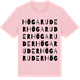 Pink Cotton t-shirt med Högaruder ordlek t-shirt