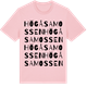Pink Cotton t-shirt med Högåsamossen ordlek t-shirt