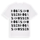 White t-shirt med Högåsamossen ordlek t-shirt