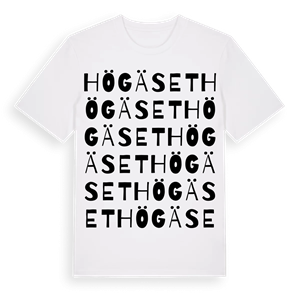 Högäset ordlek t-shirt – ekologisk bomull t-shirt från Pinshirt
