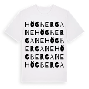 Högbergane ordlek t-shirt – ekologisk bomull t-shirt från Pinshirt