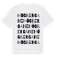White t-shirt med Högbergane ordlek t-shirt