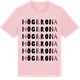Pink Cotton t-shirt med Högbrona ordlek t-shirt
