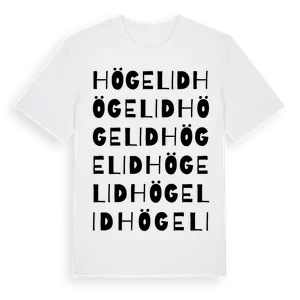 Högelid ordlek t-shirt – ekologisk bomull t-shirt från Pinshirt