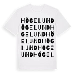 Högelund ordlek t-shirt – ekologisk bomull t-shirt från Pinshirt