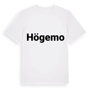 Högemo fetstil t-shirt – ekologisk bomull t-shirt från Pinshirt