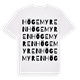 White t-shirt med Högemyren ordlek t-shirt