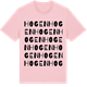 Pink Cotton t-shirt med Hogen ordlek t-shirt