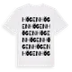 White t-shirt med Högen ordlek t-shirt