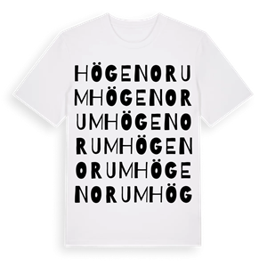 Högenorum ordlek t-shirt – ekologisk bomull t-shirt från Pinshirt