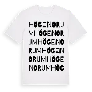 Högenorum ordlek t-shirt – ekologisk bomull t-shirt från Pinshirt