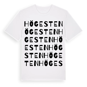 Högesten ordlek t-shirt – ekologisk bomull t-shirt från Pinshirt