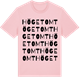 Pink Cotton t-shirt med Högetomt ordlek t-shirt