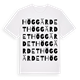 White t-shirt med Höggärdet ordlek t-shirt