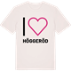 Vintage White t-shirt med Jag älskar Höggeröd t-shirt stort tryck