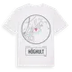 White t-shirt med Höghult t-shirt