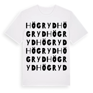 Högryd ordlek t-shirt – ekologisk bomull t-shirt från Pinshirt