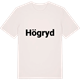 Vintage White t-shirt med Högryd fetstil t-shirt