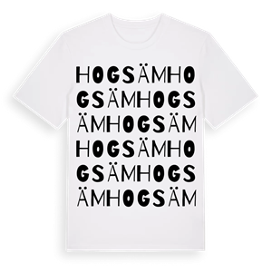 Hogsäm ordlek t-shirt – ekologisk bomull t-shirt från Pinshirt