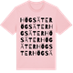 Pink Cotton t-shirt med Högsäter ordlek t-shirt