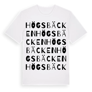 Högsbäcken ordlek t-shirt – ekologisk bomull t-shirt från Pinshirt
