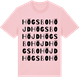 Pink Cotton t-shirt med Högsbohöjd ordlek t-shirt