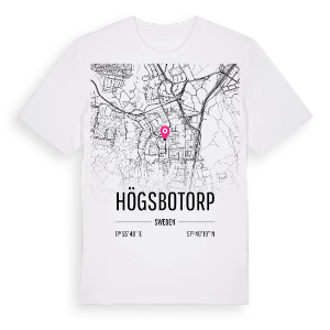Högsbotorp karta t-shirt – ekologisk bomull t-shirt från Pinshirt