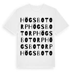 Högsbotorp ordlek t-shirt – ekologisk bomull t-shirt från Pinshirt