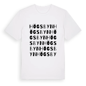 Högsbyn ordlek t-shirt – ekologisk bomull t-shirt från PinShirt