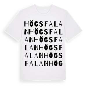 Högsfalan ordlek t-shirt – ekologisk bomull t-shirt från Pinshirt