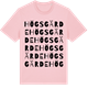 Pink Cotton t-shirt med Högsgärde ordlek t-shirt