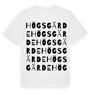 Högsgärde ordlek t-shirt – ekologisk bomull t-shirt från Pinshirt