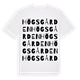 White t-shirt med Högsgården ordlek t-shirt